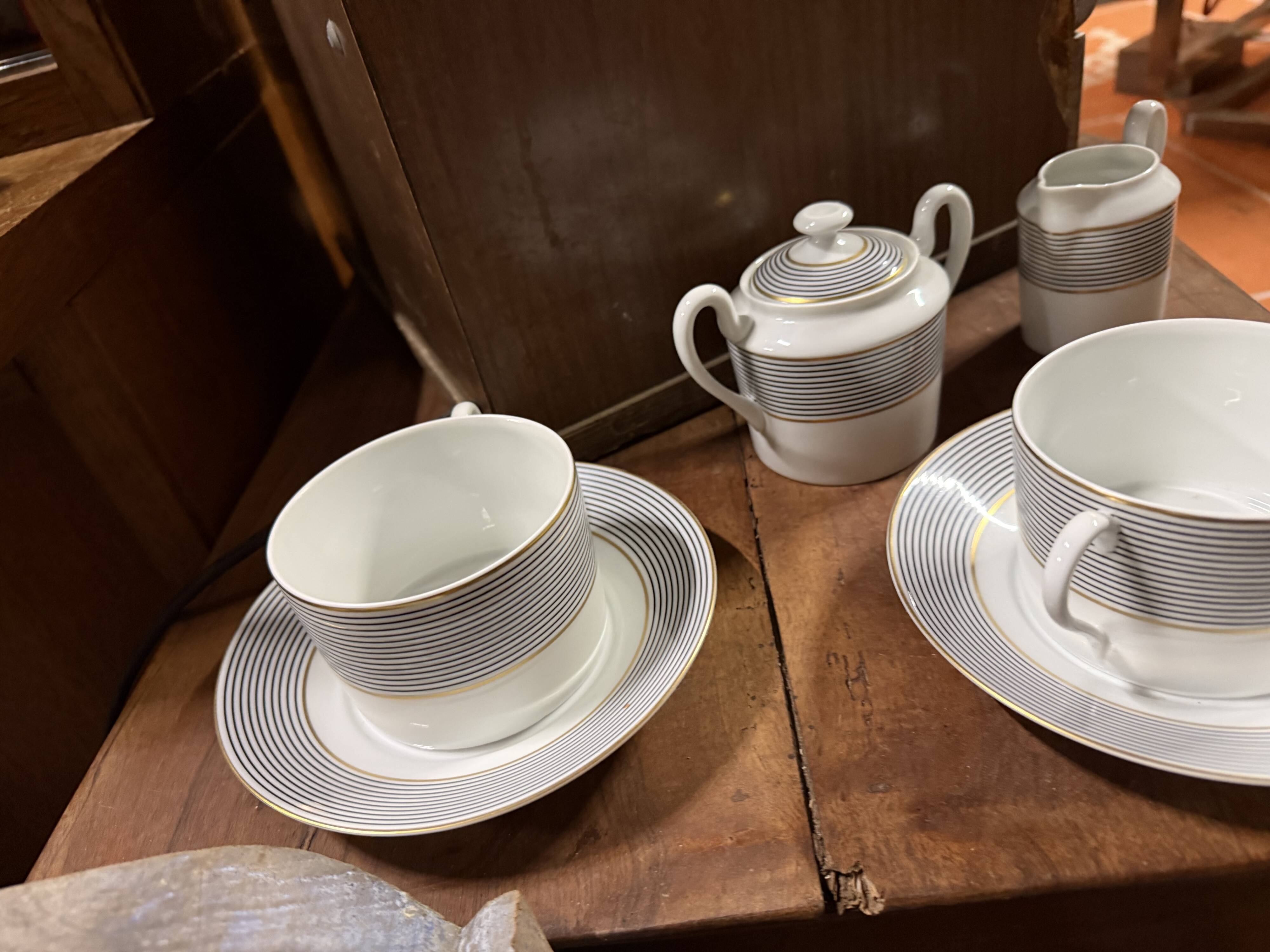 Limoges porcelain tête-à-tête by Raynaud