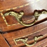 Curved Louis XV style chest of drawers with four drawers – 20th century.