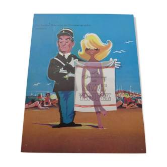 Affichette le gendarme de saint Tropez