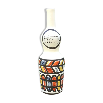 Ceramic pastis bottle signed capron vallauris j48