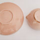 Cup pourer in pink and gold earthenware, vintage