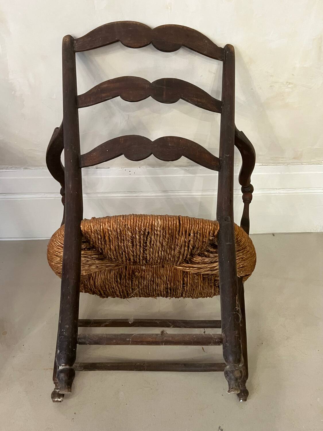 Fauteuil paillé Provençal du XVIII Eme siècle