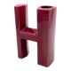 Space age red H letter shaped ceramic solifleur vase, Marcel Radureau 1970