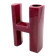 Space age red H letter shaped ceramic solifleur vase, Marcel Radureau 1970