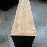 Workshop furniture transformed into a TV unit.