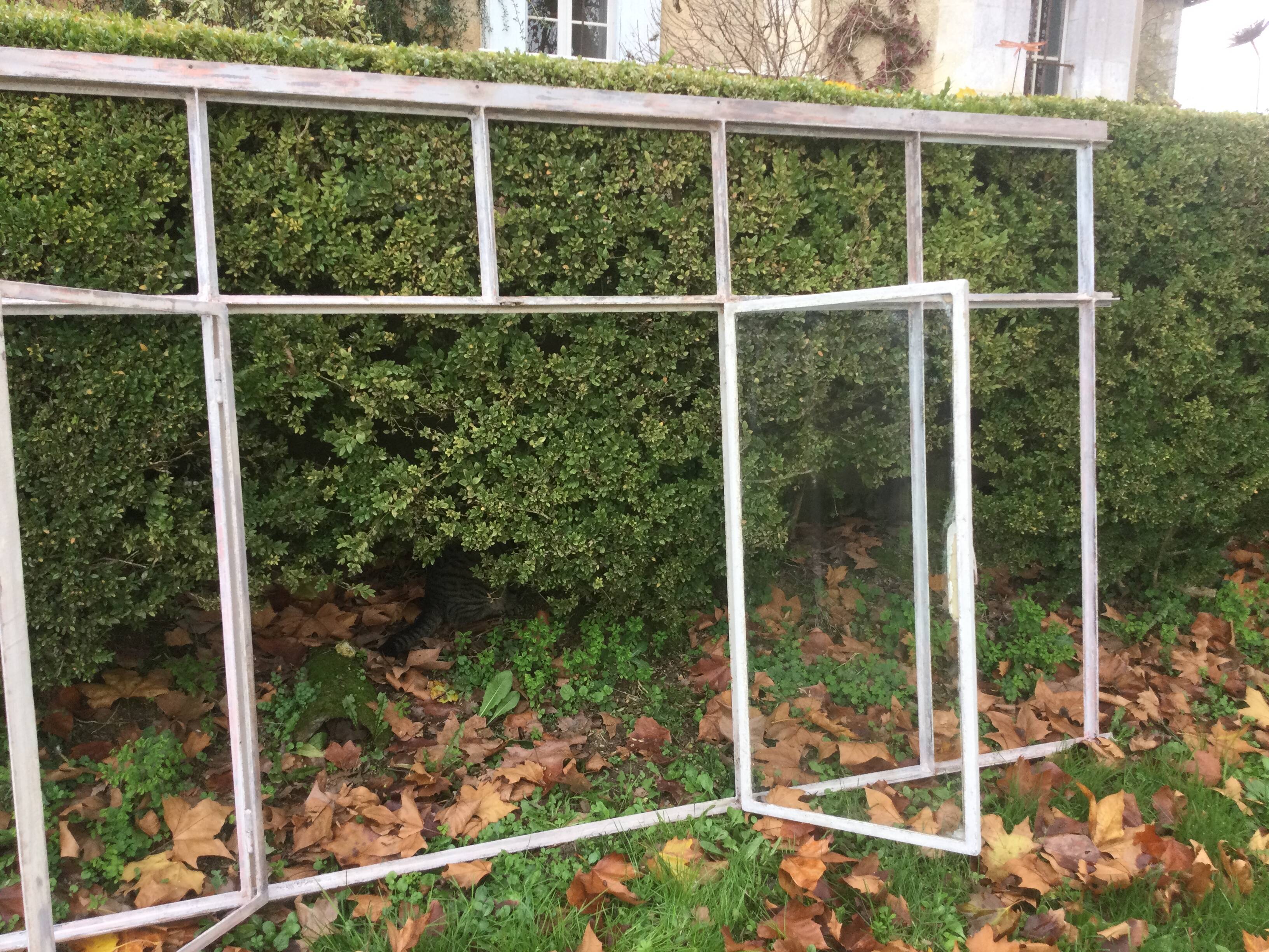Old glass roof with window