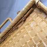 Valise vintage en rotin/osier