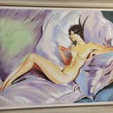 Tableau huile sur bois