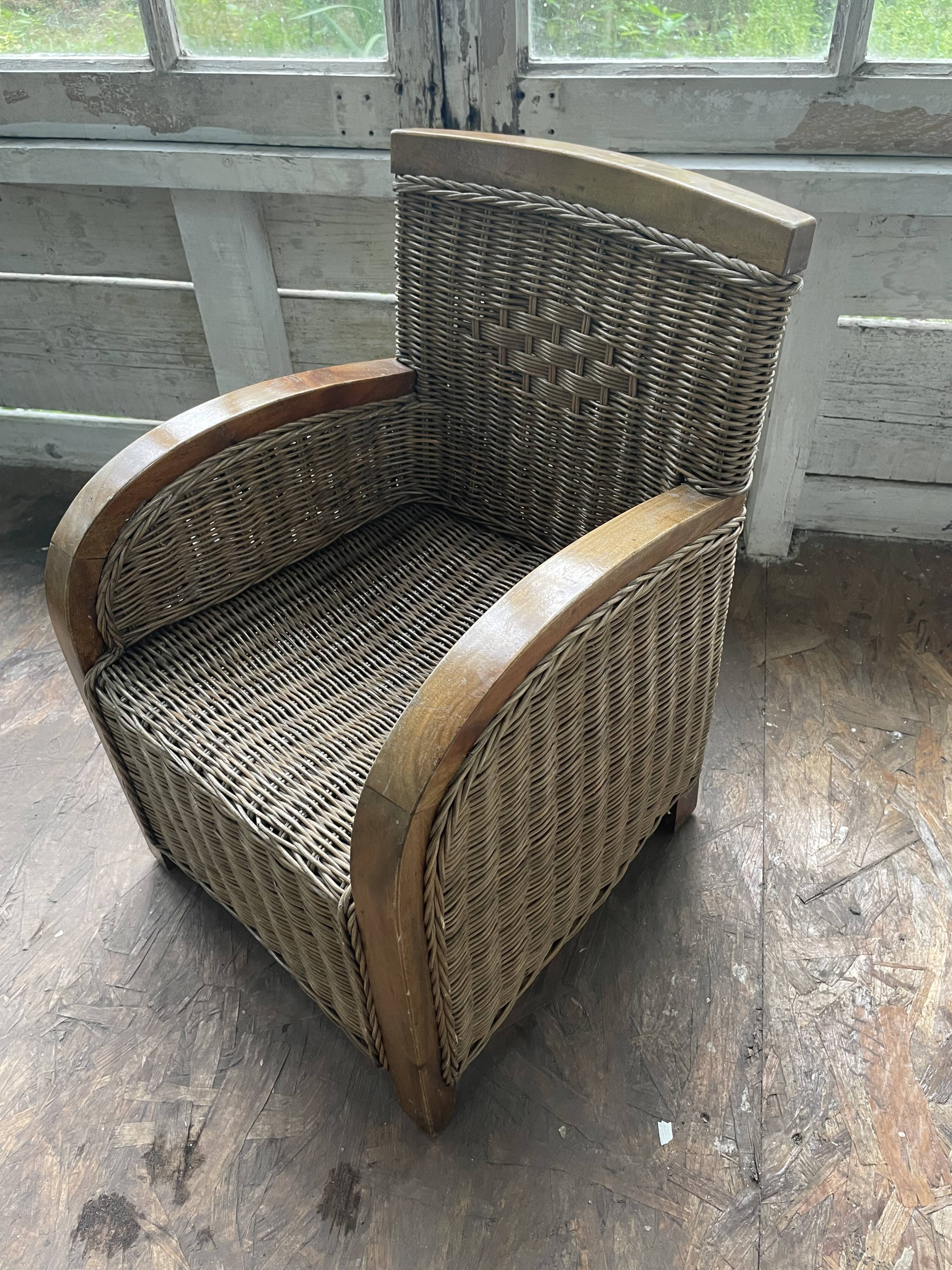 Rattan armchair