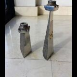 Lot of brutalist candlesticks