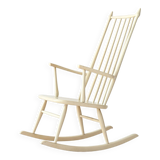Rocking chair in ecru wood