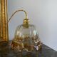 Suspension with vintage amber glass lampshade