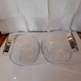 2 bocaux en verre vintage  Bormioli Rocco