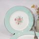 6 flat plates in opaque porcelain from Saint Amand and Hamage model Highness