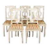 Set of 5 Louis XVI style beech chairs