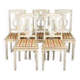 Suite de 5 chaises en hêtre style Louis XVI