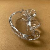 Ancien cendrier vide poche forme canard en cristal de vannes vintage