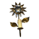 Brass flower wall light from the 1970s.