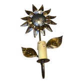 Applique fleur en laiton, années 70