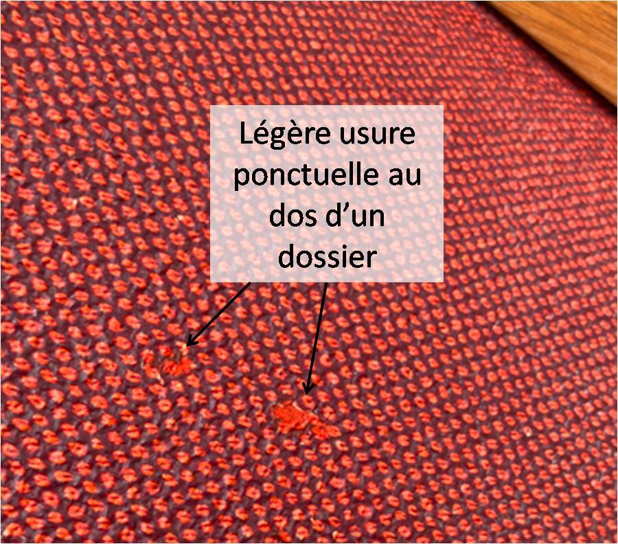 Pair of red bistro chairs