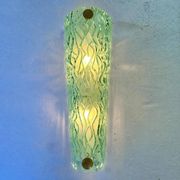 Monumental Green Murano Glass Wall Sconces From Italy – Set of Two
