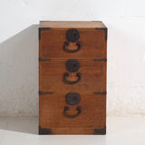 Small Japanese tansu with three drawers – Meiji Period (c. 1890–1926)