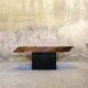 Coffee table, tree trunk top