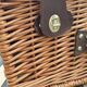 Picnic basket with white porcelain crockery