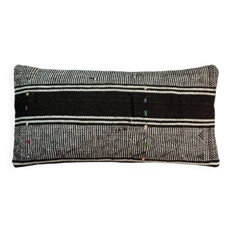 Vintage turkish kilim cushion cover , 30 x 60 cm