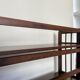 Dark wood folding bookcase 4 shelves