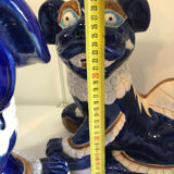 Vintage Chinese food dog ceramic Chinese blue and white dogs foo