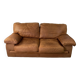 Roche-Bobois brown leather sofa