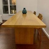 Grande table à manger en chêne brut technicraft