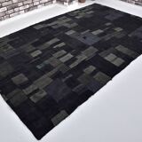 Black Vintage Hmep Patchwork Rug sku 3046