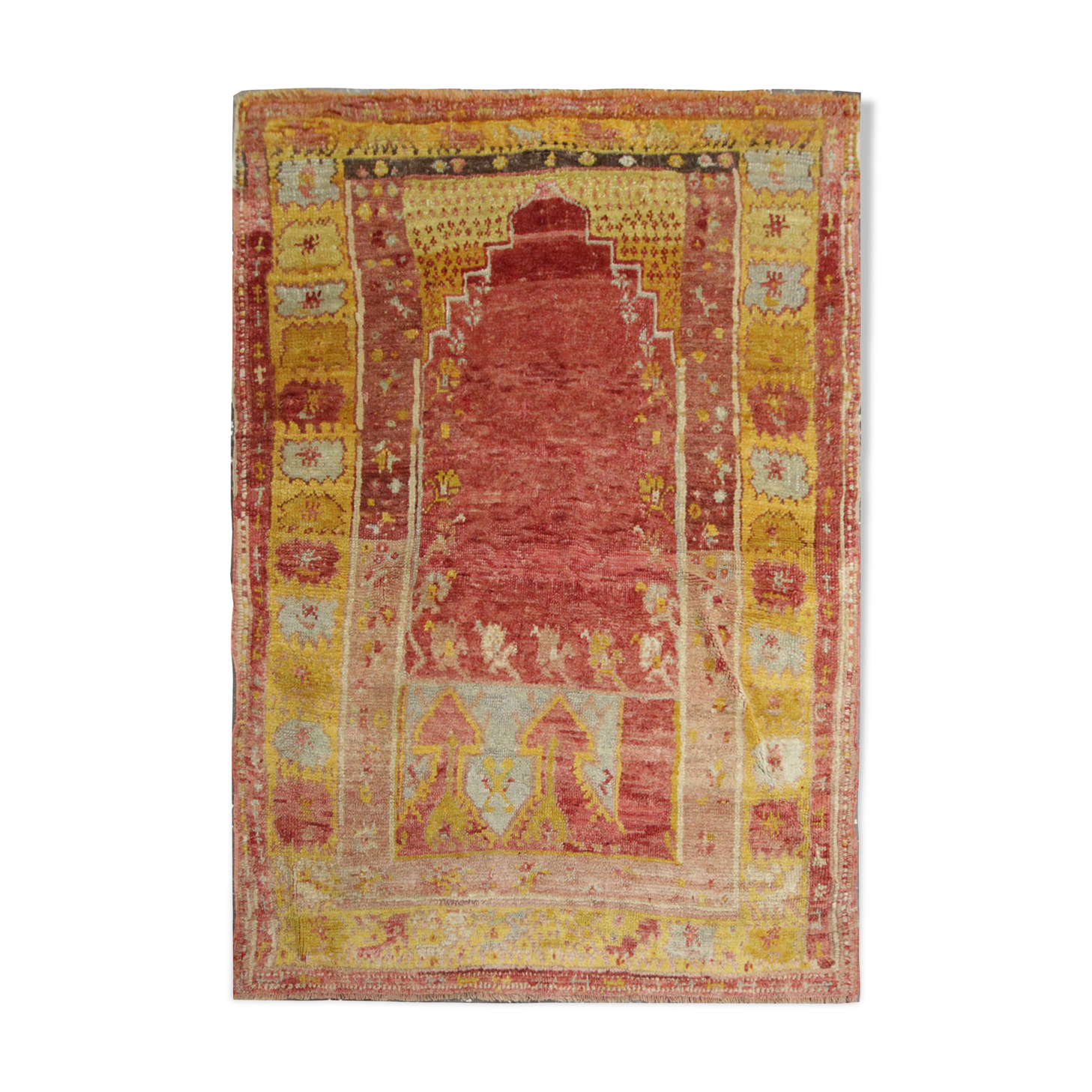 Handmade Wool Antique Turkish Rug