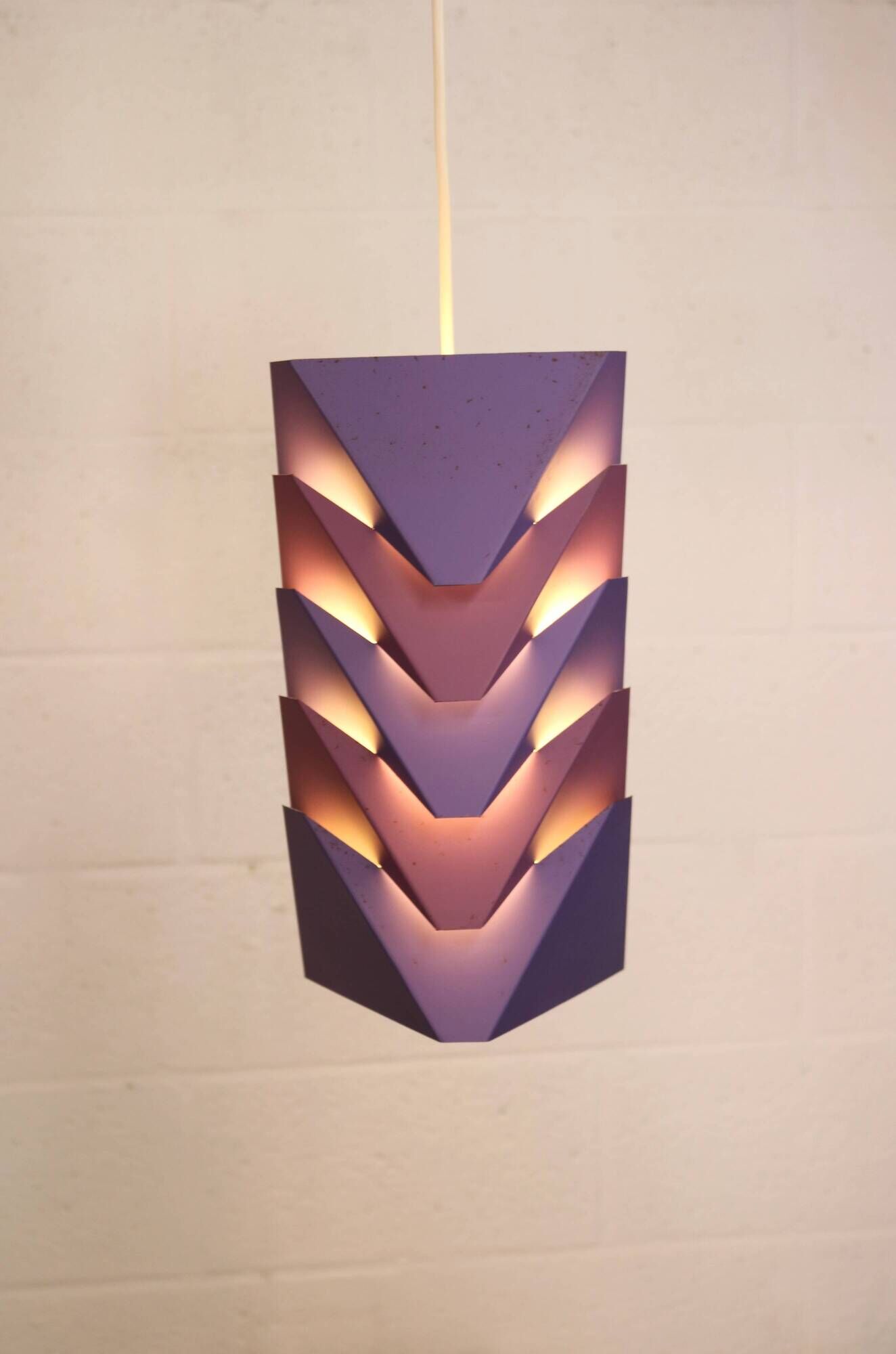 Mid Century Ekko Metal Pendant Lamp by Louis Weisdorf for Lyfa, Denmark, 19
