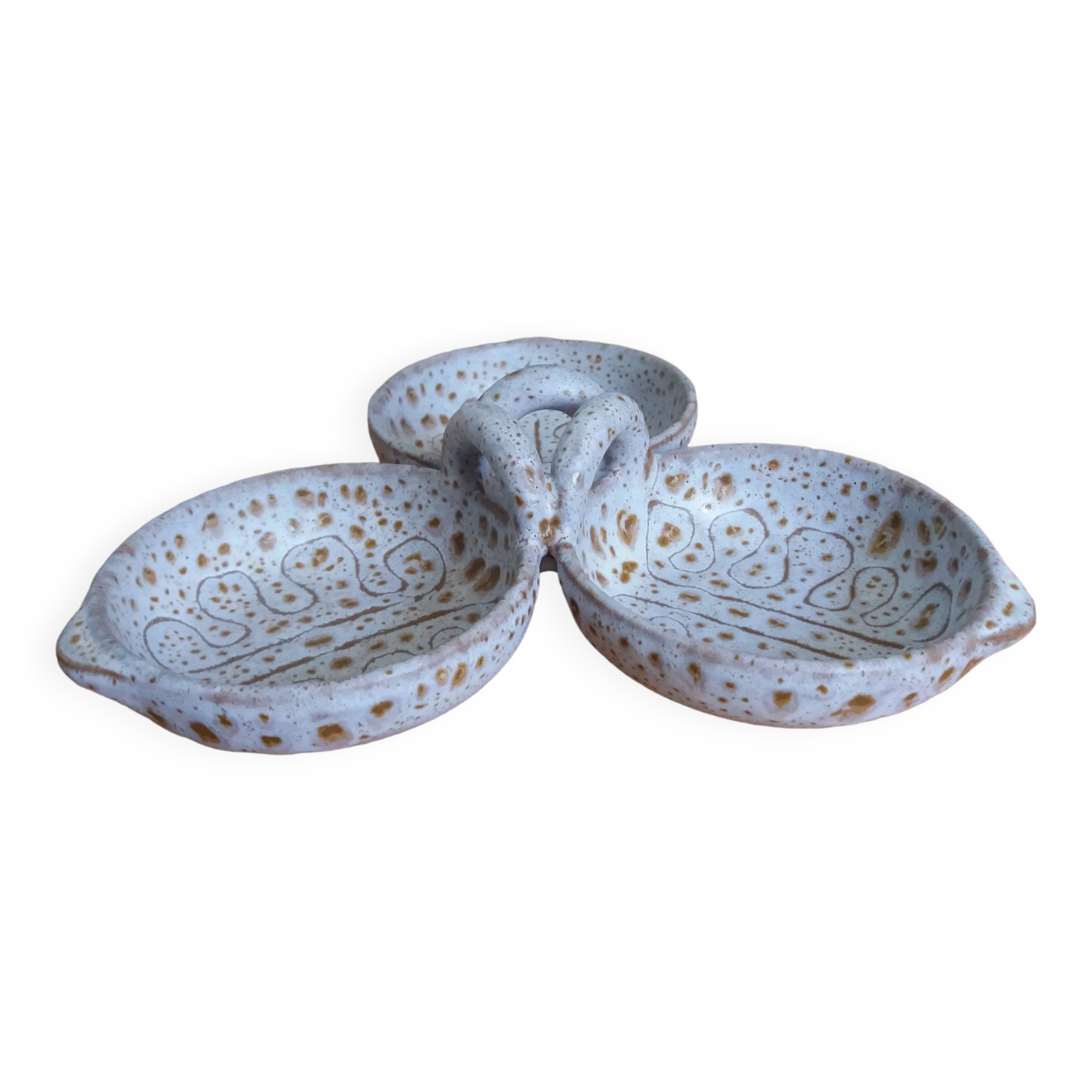 Empty pocket aperitif dish signed Jean Austruy