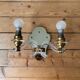 Antique wall sconce in brass and crystal glass
