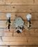 Antique wall sconce in brass and crystal glass