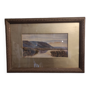 Aquarelle ancienne française,