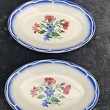 Lot composed of a deep dish and two small serving dishes, Elorn, digoin and sarreguemines model