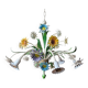 Flower chandelier in sheet metal Italy 1970s