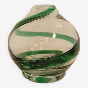 Bi-color blown glass vase Köln 1960s