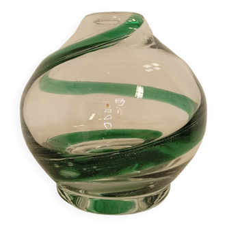 Bi-color blown glass vase Köln 1960s