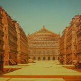 Michel Dubre: Paris Opera in a Wheat Field, original signed lithograph