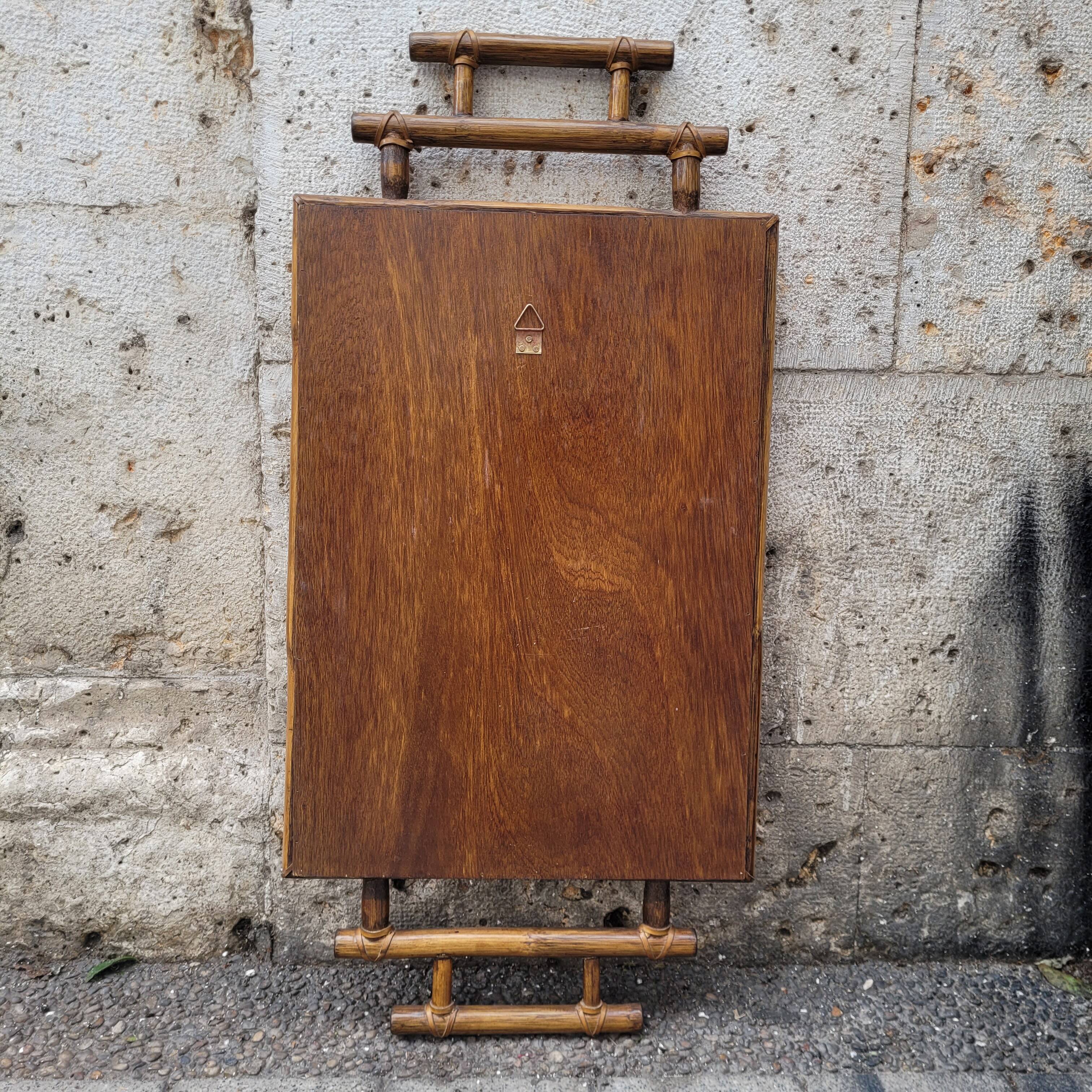 Colonial mirror with bamboo frame, 1900s - France