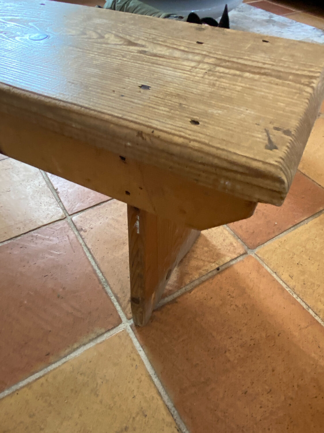 Authentic fir farm bench