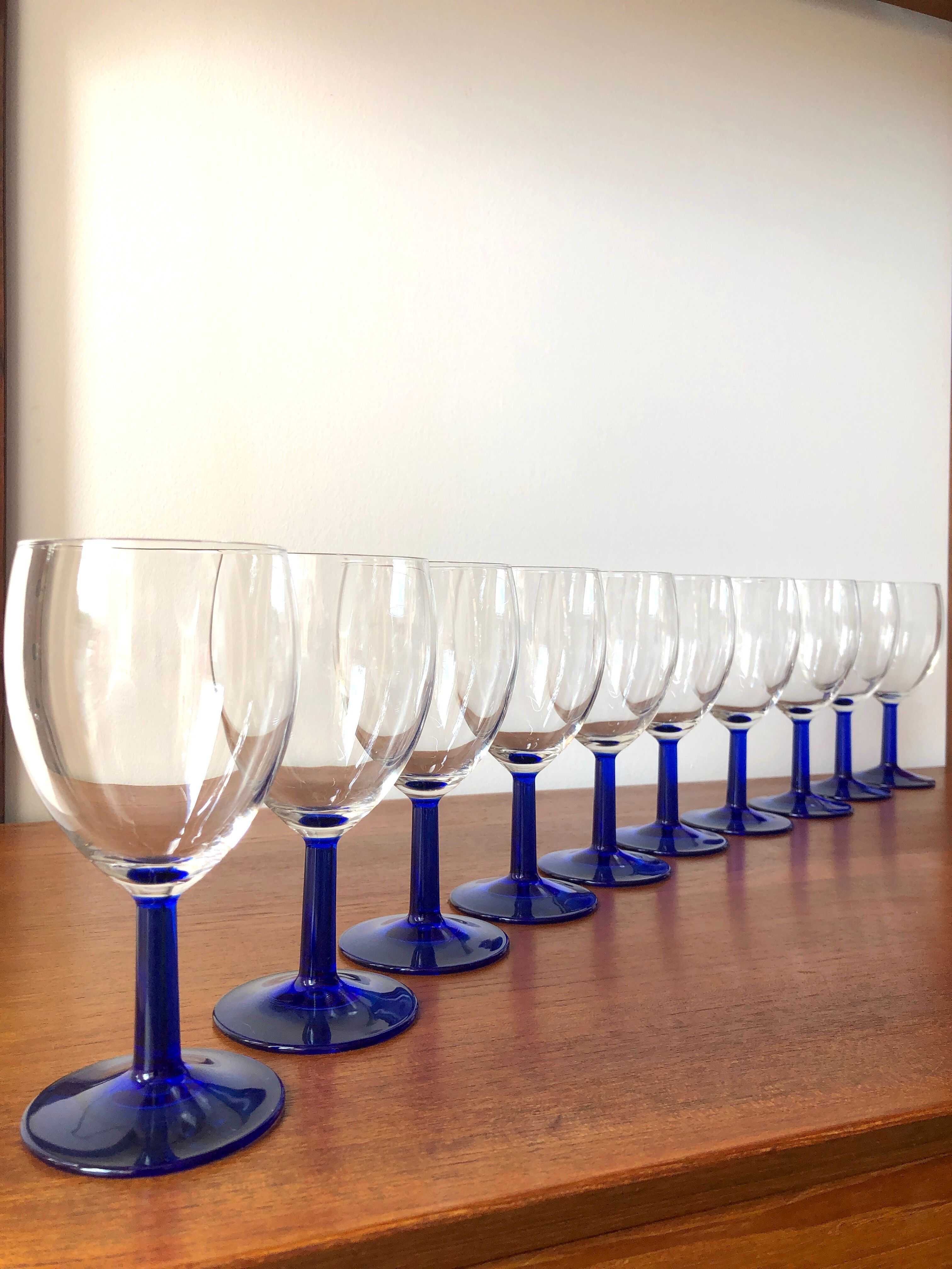 Vintage cobalt blue stemmed lenses