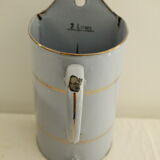 Enamelled metal fountain - light blue and gold