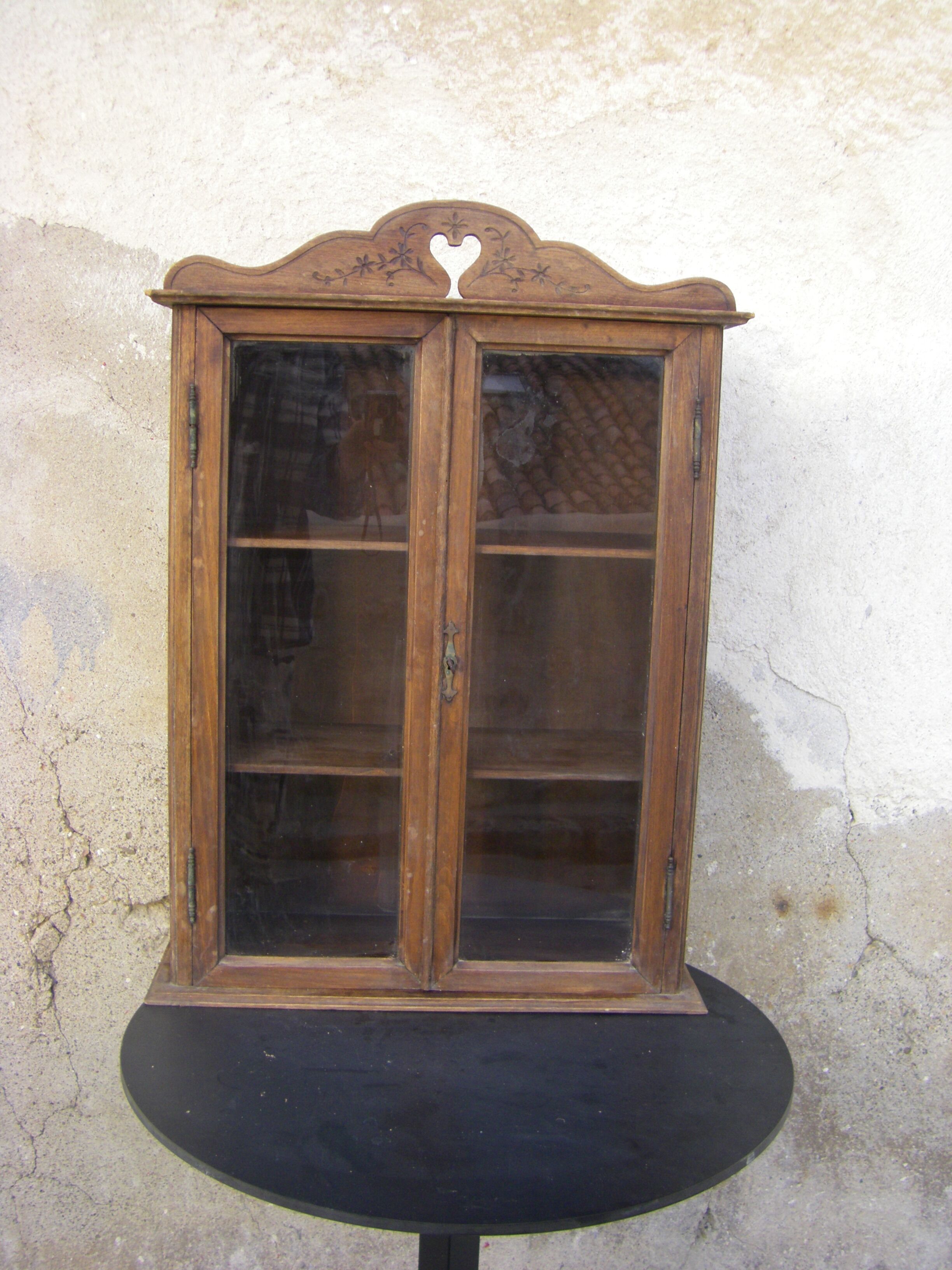 Old wall display case